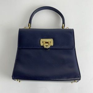 Vintage SISO Made in Italy Handbag Navy Blue